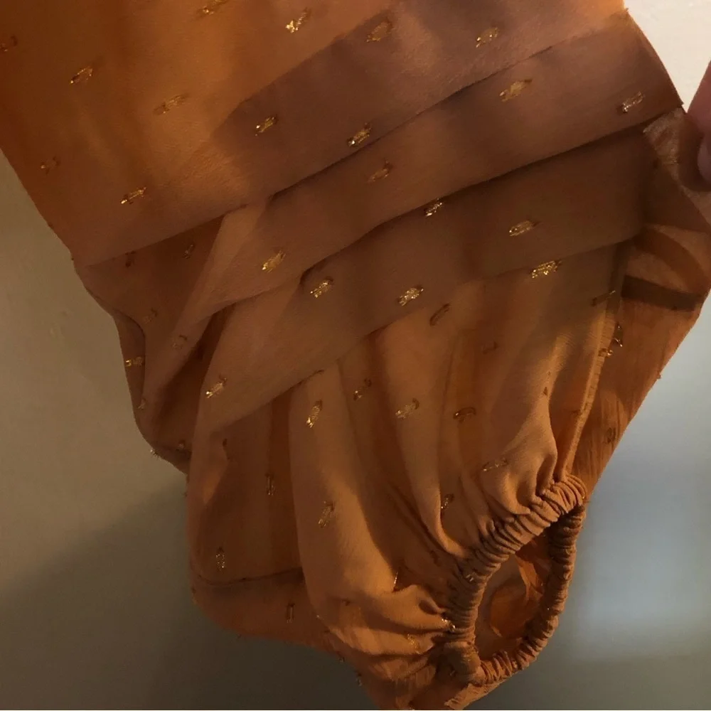 Clip-dot Tie Blouse NWT by Express - Picture 9 of 10